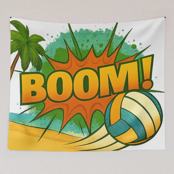 Item preview, BOOM! - Comic Beach Volleyball Kill designed and sold by royalswin.