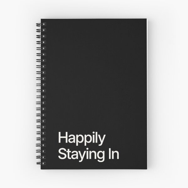 Item preview, Happily Staying In. Cozy Introvert Quote for Staying Home designed and sold by DigitalGemShop.