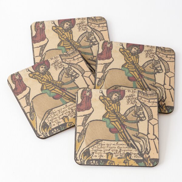 Item preview, Saint George and the Dragon – 15th Century Woodcut designed and sold by DeusInk.