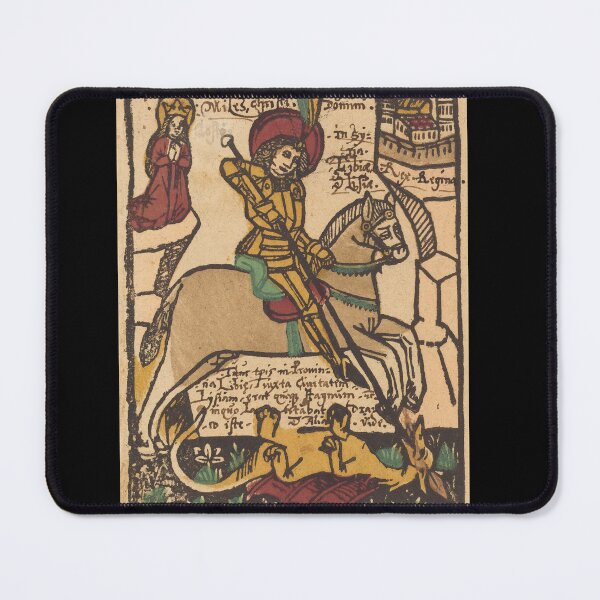 Item preview, Saint George and the Dragon – 15th Century Woodcut designed and sold by DeusInk.