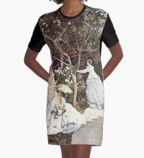 HD. Women in the garden, by Claude Monet. HIGH DEFINITION Graphic T-Shirt Dress