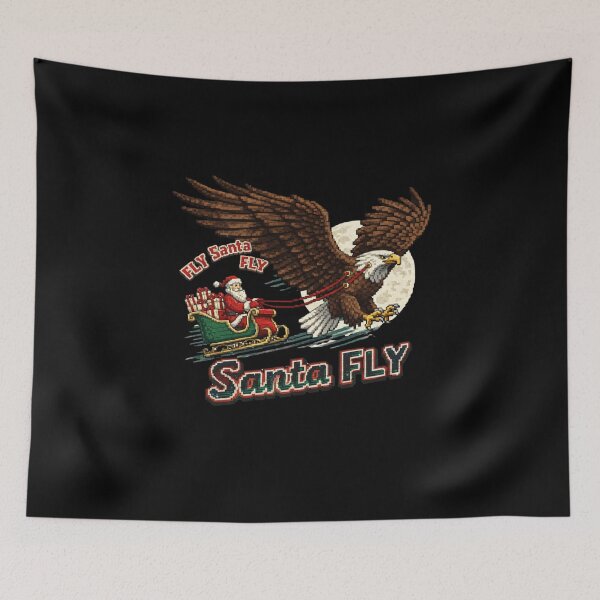 Item preview, Fly Santa Fly -Philadelphia-Eagles-Christmas-pixel  designed and sold by w66aboo.