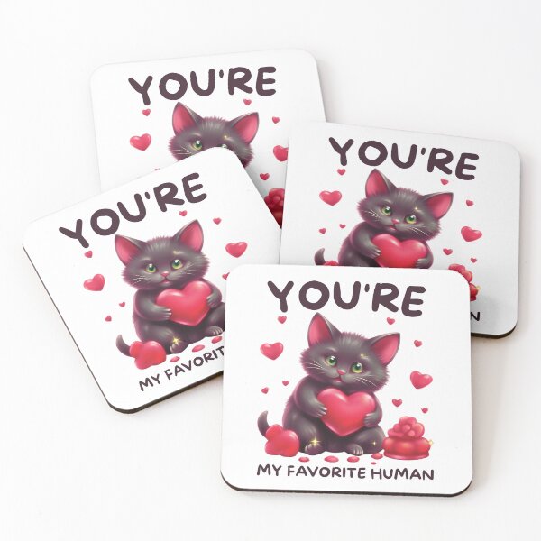 Item preview,  valentines cat You're My Favorite Human - Valentine Day designed and sold by Grace-Cop.