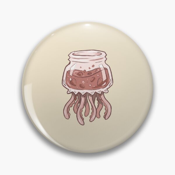 Item preview, Jelly Jellyfish Strawberry Jam Jar, Cute Pink Food Pun designed and sold by Magnificent Lizard.