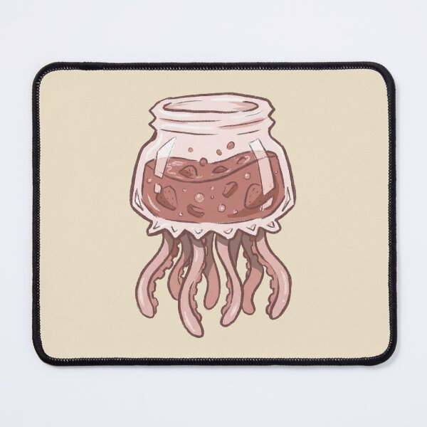 Item preview, Jelly Jellyfish Strawberry Jam Jar, Cute Pink Food Pun designed and sold by Magnificent Lizard.