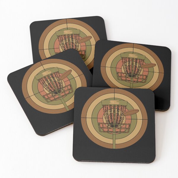 Item preview, Retro Disc Golf Basket Flying Disc Golfer Scene designed and sold by LuminOrb.