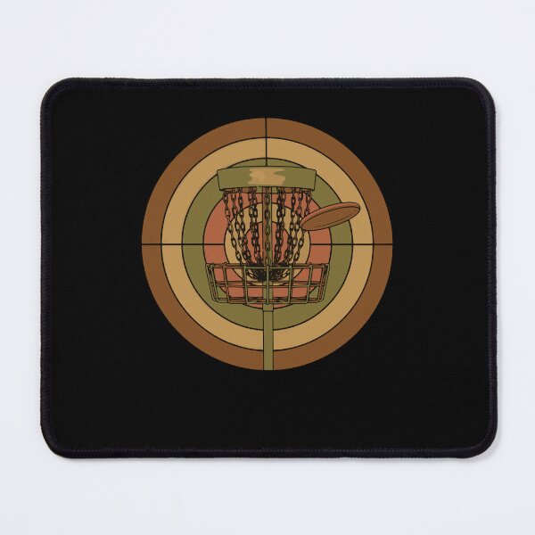 Item preview, Retro Disc Golf Basket Flying Disc Golfer Scene designed and sold by LuminOrb.