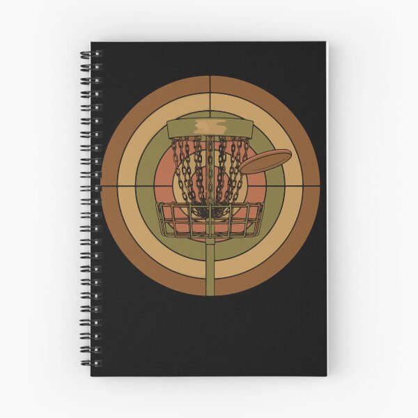 Item preview, Retro Disc Golf Basket Flying Disc Golfer Scene designed and sold by LuminOrb.