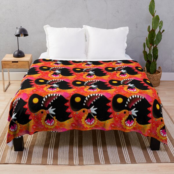 Item preview, Neon Kawaii Toothy Kaiju Pattern designed and sold by bubblegoth.