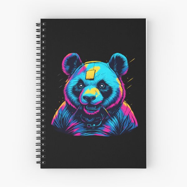 Item preview, Neon Panda Cyberpunk Glow Art designed and sold by HUMORONCOTTON.