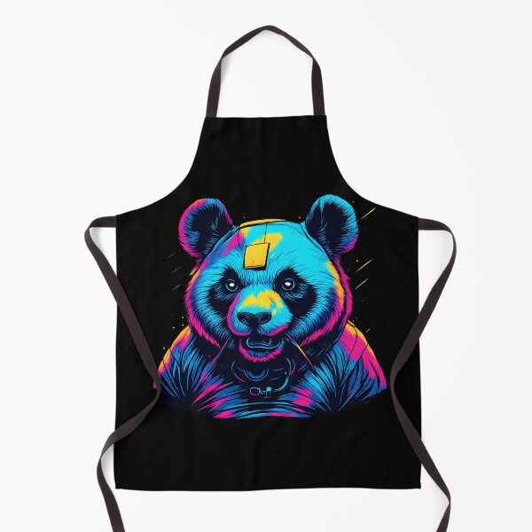 Item preview, Neon Panda Cyberpunk Glow Art designed and sold by HUMORONCOTTON.
