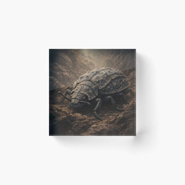 Item preview, Armoured Earth Beetle – Geometric Insect Fantasy Art designed and sold by GeoWild Designs.