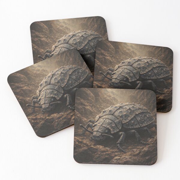 Item preview, Armoured Earth Beetle – Geometric Insect Fantasy Art designed and sold by GeoWild Designs.