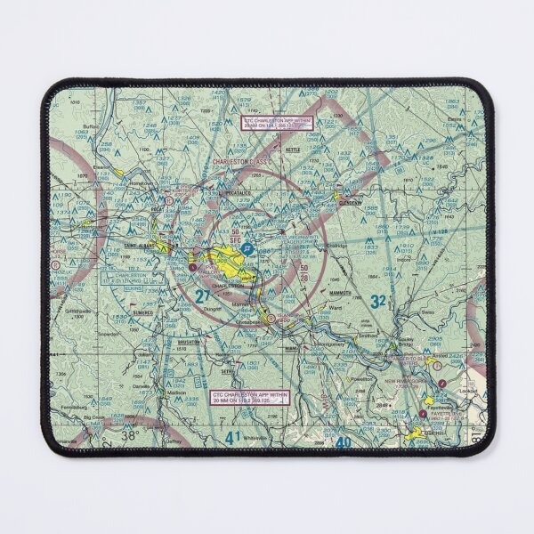 Item preview, KCRW VFR MAP West Virginia International Yeager Airport designed and sold by PilotandPlane.