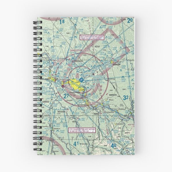 Item preview, KCRW VFR MAP West Virginia International Yeager Airport designed and sold by PilotandPlane.