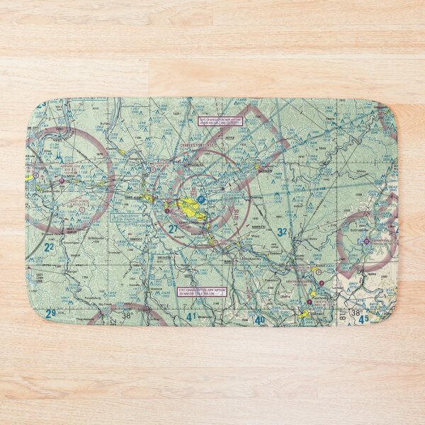 Item preview, KCRW VFR MAP West Virginia International Yeager Airport designed and sold by PilotandPlane.