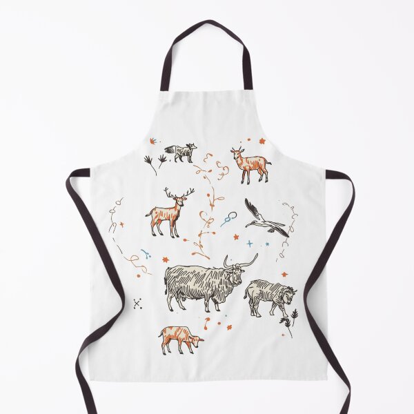 Item preview, Scottish Wildlife Folk Art Design - Highland Animals Naive Illustration designed and sold by Loom on the Loch.