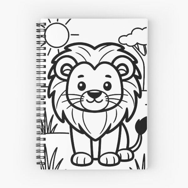 Item preview, Happy Little Lion Safari Line Art designed and sold by Rostislav Bouda.