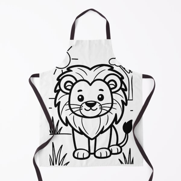 Item preview, Happy Little Lion Safari Line Art designed and sold by Rostislav Bouda.