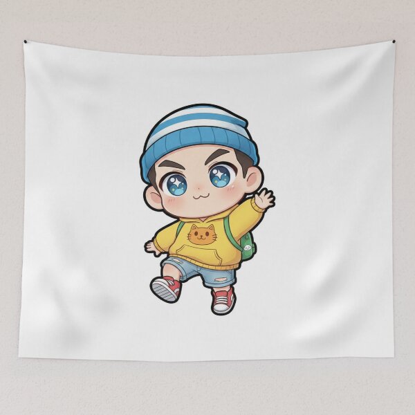 Artikelvorschau, Niedlicher Chibi-Anime-Junge-Kawaii-Aufkleber entworfen und verkauft von TaufiDaArtworks.
