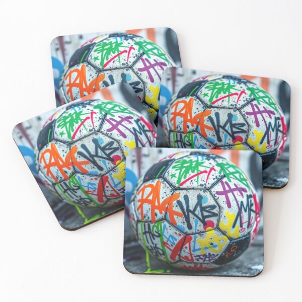 Item preview, Urban Graffiti Soccer Ball - Street Art Paint Drip Aesthetic designed and sold by HappySproutArt.