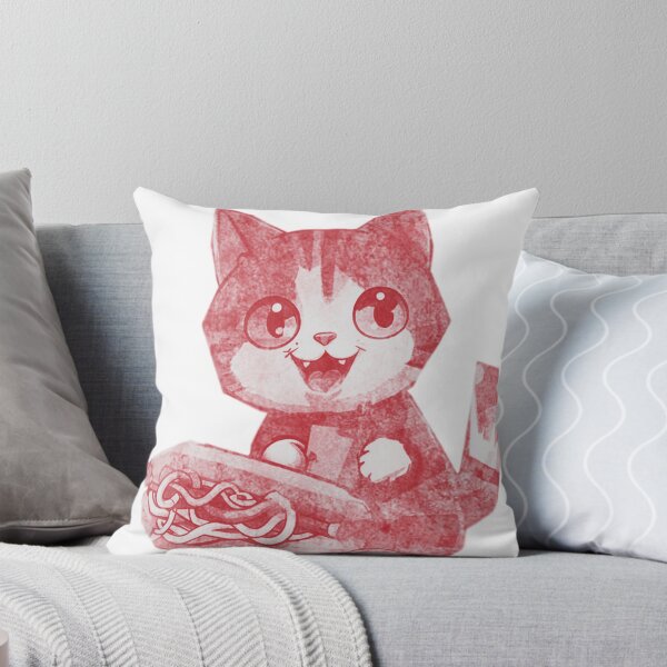Item preview, Cute Cat Eating Hotdog designed and sold by kinpirks.