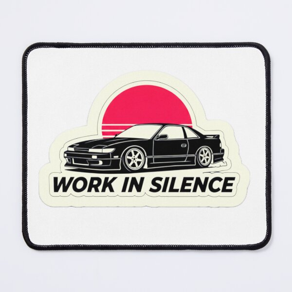 Item preview, Work In Silence - JDM Drift Car Phonk Aesthetic Sticker designed and sold by Happyhour.net.