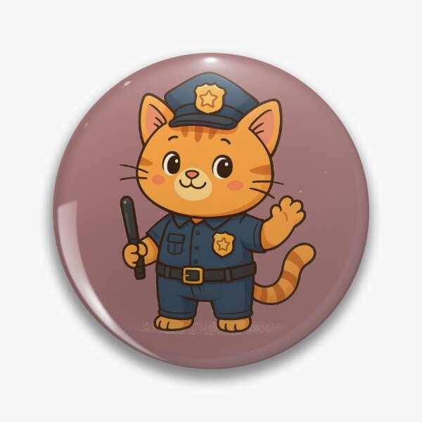 Item preview, Magic Cat Police Officer – Cute Feline Patrol Cartoon designed and sold by MystiMagica.