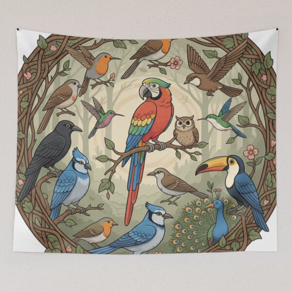 Item preview, birds designed and sold by PP&RAINBOW SHOP.