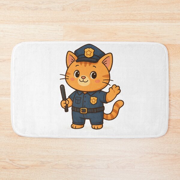 Item preview, Magic Cat Police Officer – Cute Feline Patrol Cartoon designed and sold by MystiMagica.
