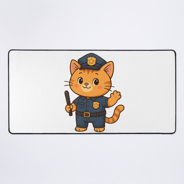 Item preview, Magic Cat Police Officer – Cute Feline Patrol Cartoon designed and sold by MystiMagica.