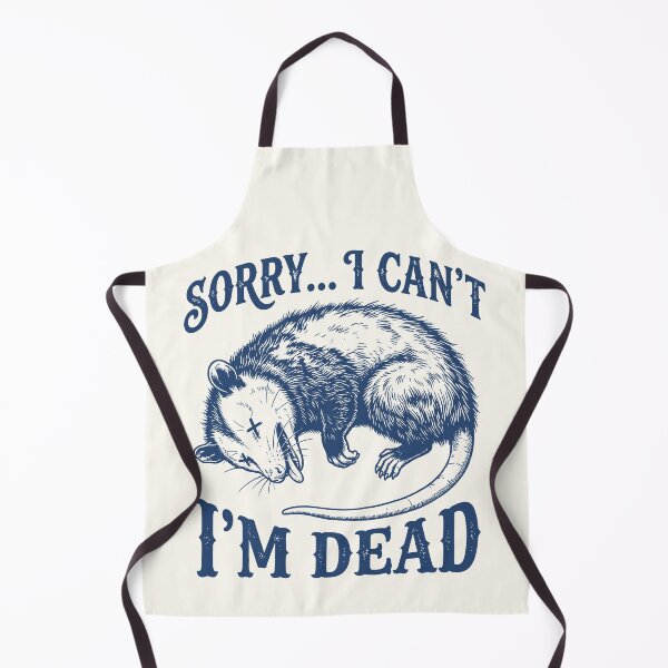 Item preview, Sorry I Can't I'm Dead Sarcastic Possum Retro designed and sold by Y-Vibes.