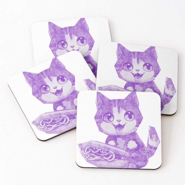 Item preview, Cute Cat Eating Hotdog designed and sold by kinpirks.