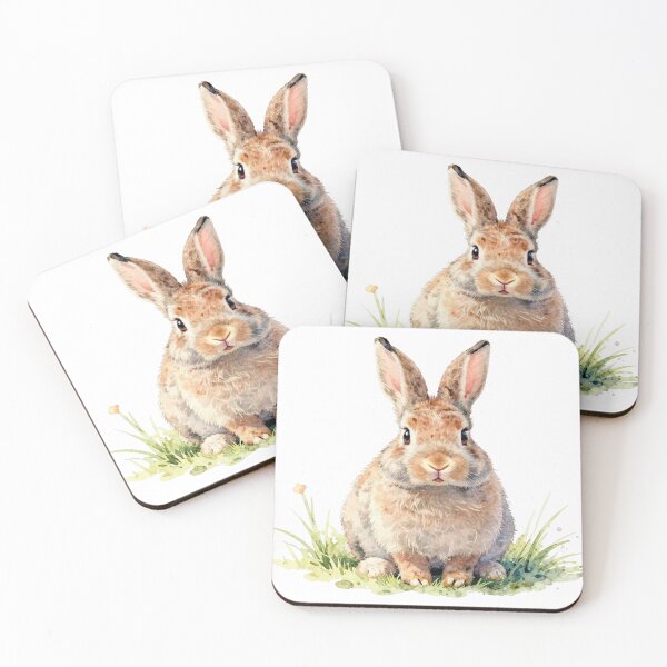 Item preview, Little rubbit (Bunny) watercolor designed and sold by WildArtIT.