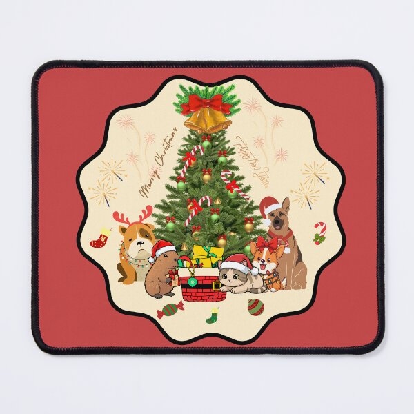Artikelvorschau, Merry Christmas with Cute Dogs entworfen und verkauft von AudyNath.