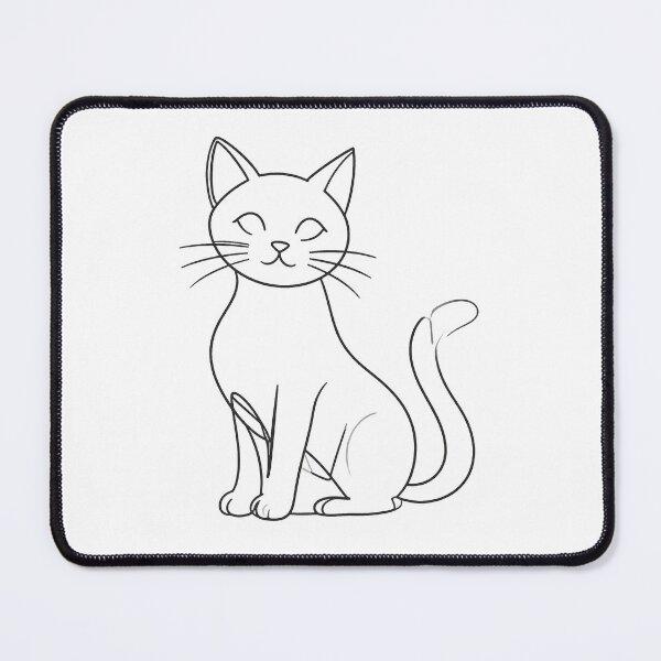 Item preview, Minimalist Kawaii Cat Line Art designed and sold by Hiubi.