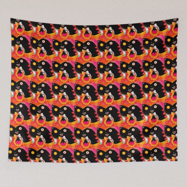 Item preview, Surreal Kawaii Black Bear Bow Tie Fiesta Pattern designed and sold by bubblegoth.