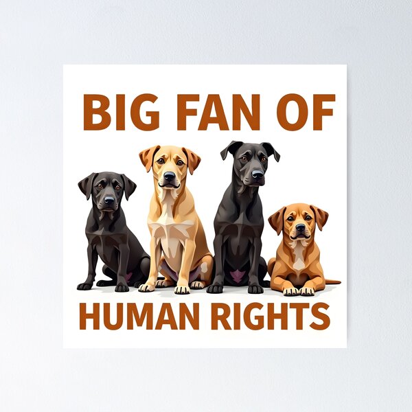 Item preview, Unity Hounds: Big Fan of Human Rights designed and sold by Wear2Transform.