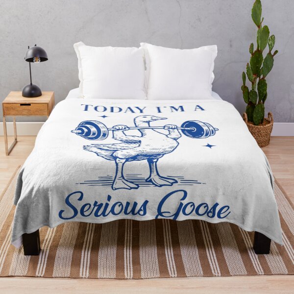 Item preview, Today I'm a serious Goose Funny Lifting Weights Gym Fitness designed and sold by JohnBrightIdeas.