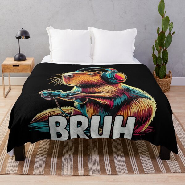Item preview, Capybara Gamers Bruh Capybaras Funny Video Games designed and sold by JohnBrightIdeas.