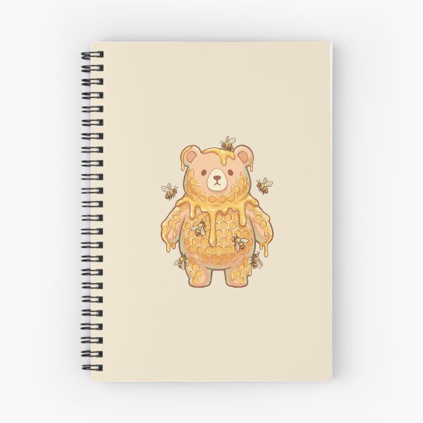 Item preview, Honeycomb Bear Cute Honey Dripping Illustration with Bees and Hexagon Pattern designed and sold by Magnificent Lizard.