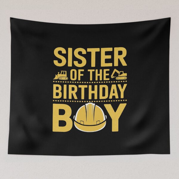 Item preview, Construction Family Party Sister Of The Birthday Boy  designed and sold by PowAcademy.