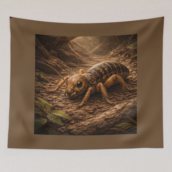 Item preview, Potato Bug (Jerusalem Cricket) – Golden Earth Fantasy Insect Art designed and sold by GeoWild Designs.