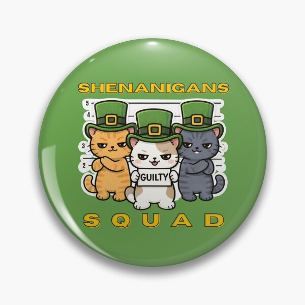 Item preview, Shenanigans Squad Funny St Patricks Day Cat Lineup designed and sold by TheSimpleTee007.
