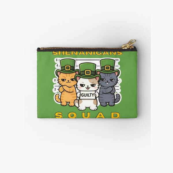 Item preview, Shenanigans Squad Funny St Patricks Day Cat Lineup designed and sold by TheSimpleTee007.