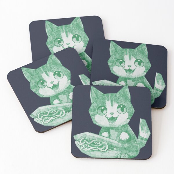 Item preview, Cute Cat Eating Hotdog designed and sold by kinpirks.