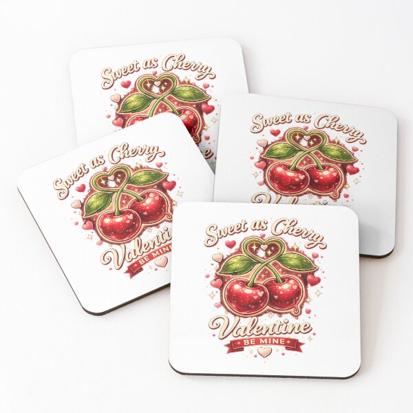 Item preview, Sweet as Cherry Valentine – Cute Cherry Love Illustration for Valentine’s Day designed and sold by BlossomedGlow.