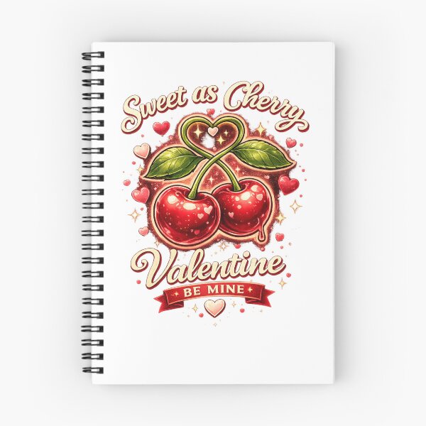 Item preview, Sweet as Cherry Valentine – Cute Cherry Love Illustration for Valentine’s Day designed and sold by BlossomedGlow.