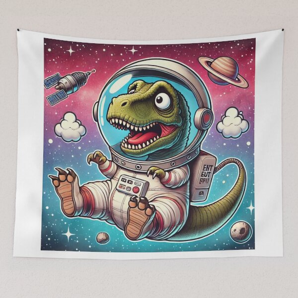 Item preview, Cute Space Rex in Space designed and sold by MyLakeLife.