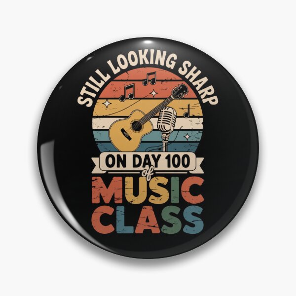Item preview, Still Looking Sharp 100 Days of Music Class - Retro Groovy Teacher designed and sold by ViralVector.